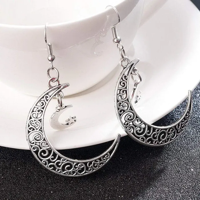 Earrings WickedAF Silver Crescent Moon Earrings