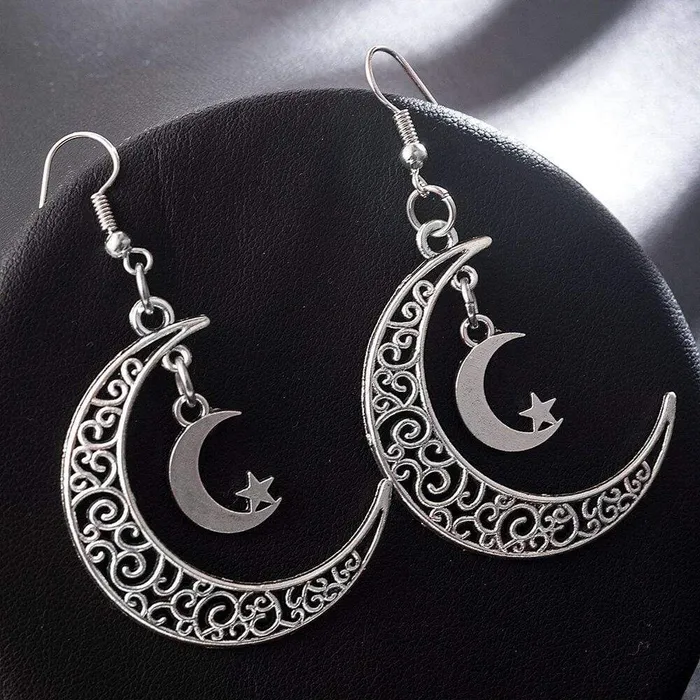 Earrings WickedAF Silver Crescent Moon Earrings
