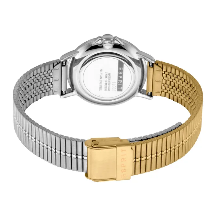 Esprit Esprit Ladies Stainless Steel Watch 2Tone Dial Bicolor Mesh Bracelet Bracelets