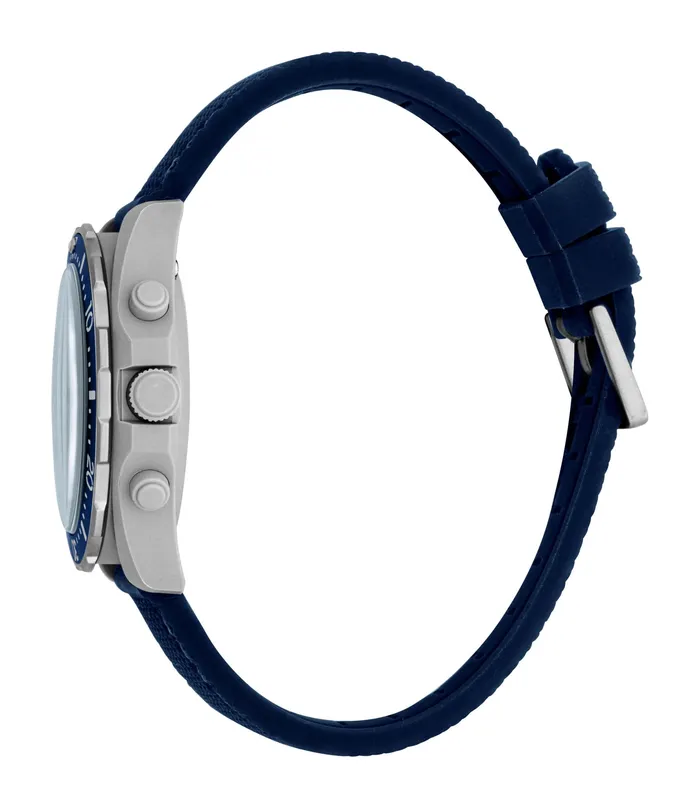 Esprit Esprit Mens Blue Dial Gray Silver Case Blue Silicone Strap Watch Watches