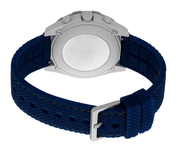 Esprit Esprit Mens Blue Dial Gray Silver Case Blue Silicone Strap Watch Watches