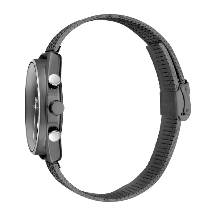 Esprit Mens Black PVD Stainless Steel Watch With Black Dial 2Tone Metal Bracelet Esprit Bracelets