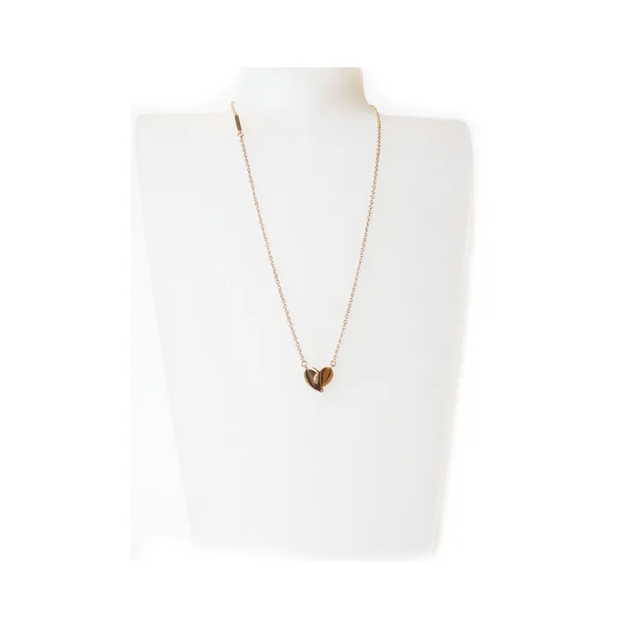 Esprit Necklaces Esprit Necklace Rosegold Chain With Heart Shape Matt Glowsy Finish Pendant