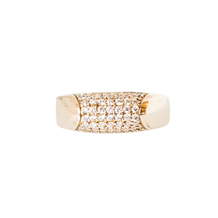Fossil Ladies Ring Sterling Silver With Zircon Fossil Rings