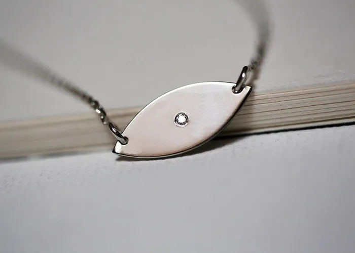 Gold Evil Eye Necklace Gold Necklace Capucinne Necklaces