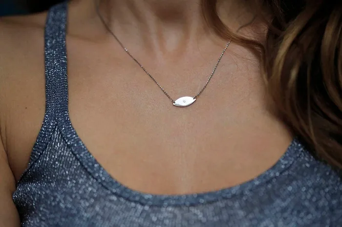 Gold Evil Eye Necklace Gold Necklace Capucinne Necklaces