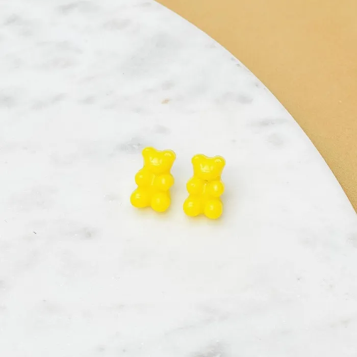Gummy Bear Stud Earrings Yellow Prep Obsessed PR Earrings