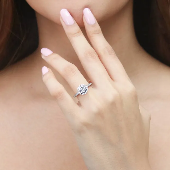 Halo CZ Ring in Sterling Silver BERRICLE Rings