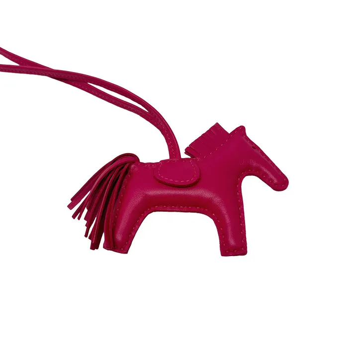 Hermes Charm Necklaces Hermes Rodeo Pegasus PM Swift Leather Charm