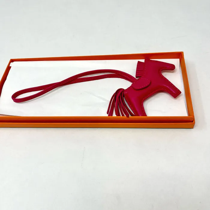 Hermes Charm Necklaces Hermes Rodeo Pegasus PM Swift Leather Charm