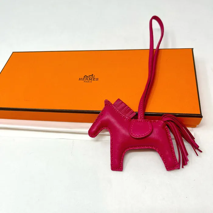 Hermes Charm Necklaces Hermes Rodeo Pegasus PM Swift Leather Charm
