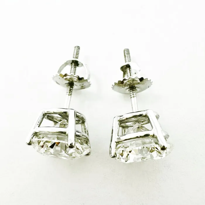 Jewelry 14K White Gold Lab Grown 51 ct Diamond Stud Earrings Earrings