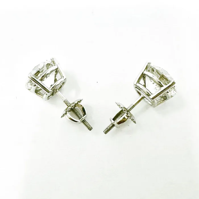 Jewelry 14K White Gold Lab Grown 51 ct Diamond Stud Earrings Earrings