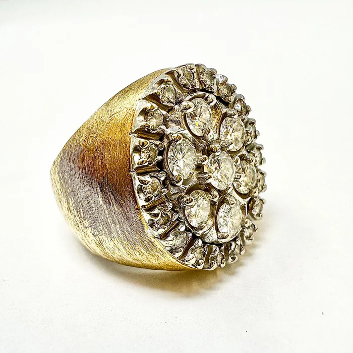 Jewelry Rings 14K Gold Diamond Signet Ring