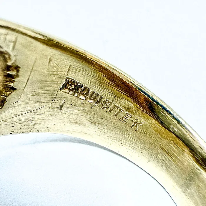 Jewelry Rings 14K Gold Diamond Signet Ring
