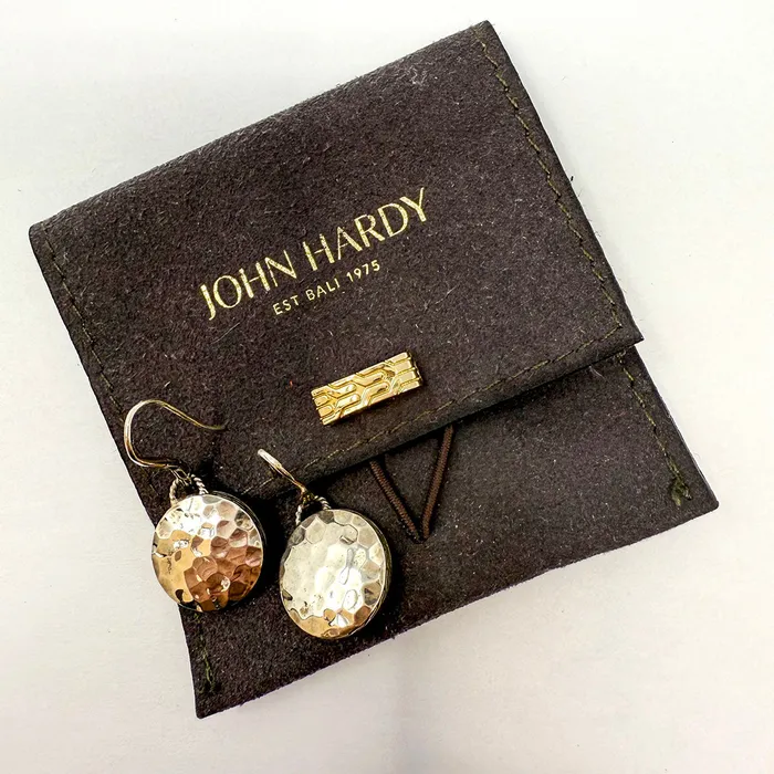 John Hardy Hammered Round Drop Earrings John Hardy Earrings