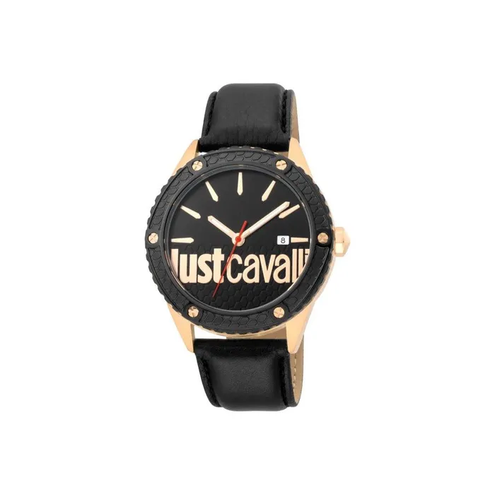 Just Cavalli MenS Watch Ip Yellow Gold Case Black Dial Just Cavalli Watches