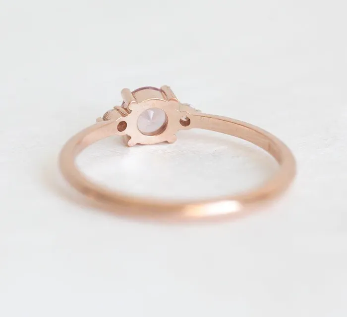 Karishma Pink Sapphire Diamond Ring Capucinne Rings