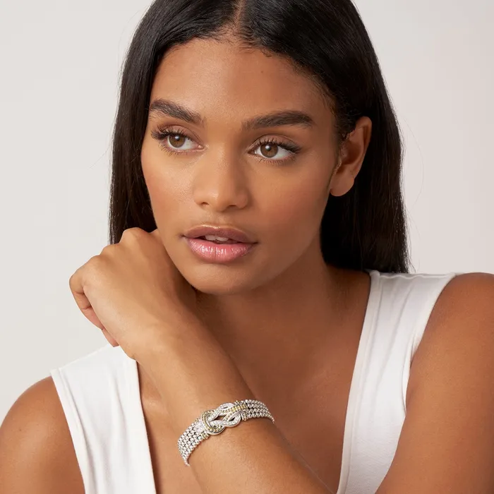 LAGOS Bracelets Newport TwoTone Knot Diamond Statement Bracelet