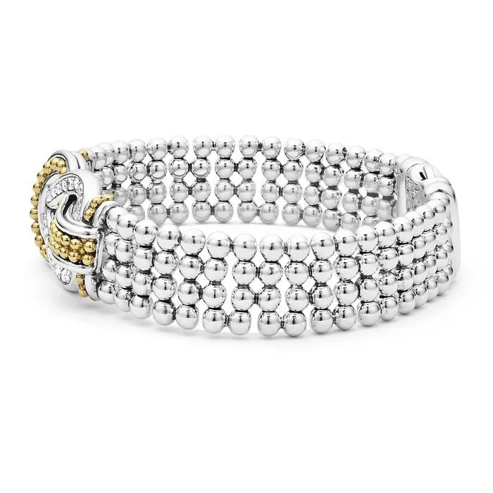 LAGOS Bracelets Newport TwoTone Knot Diamond Statement Bracelet