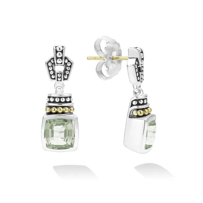 Lagos Earrings Caviar Color Prasiolite Drop Earrings