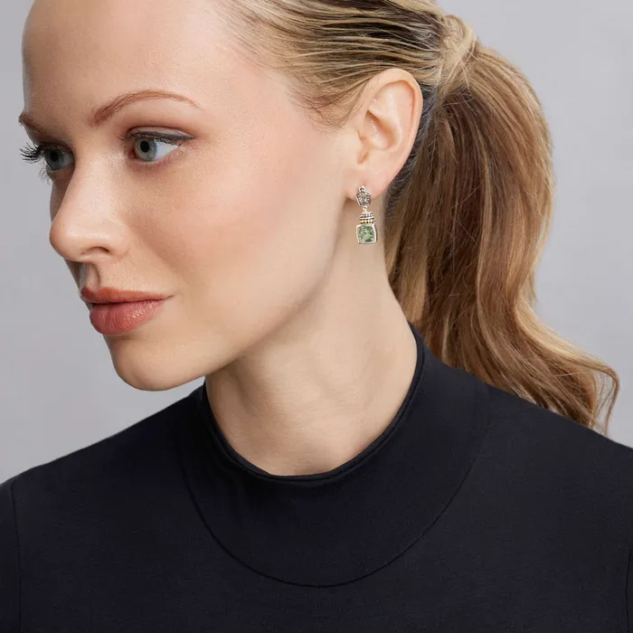 Lagos Earrings Caviar Color Prasiolite Drop Earrings