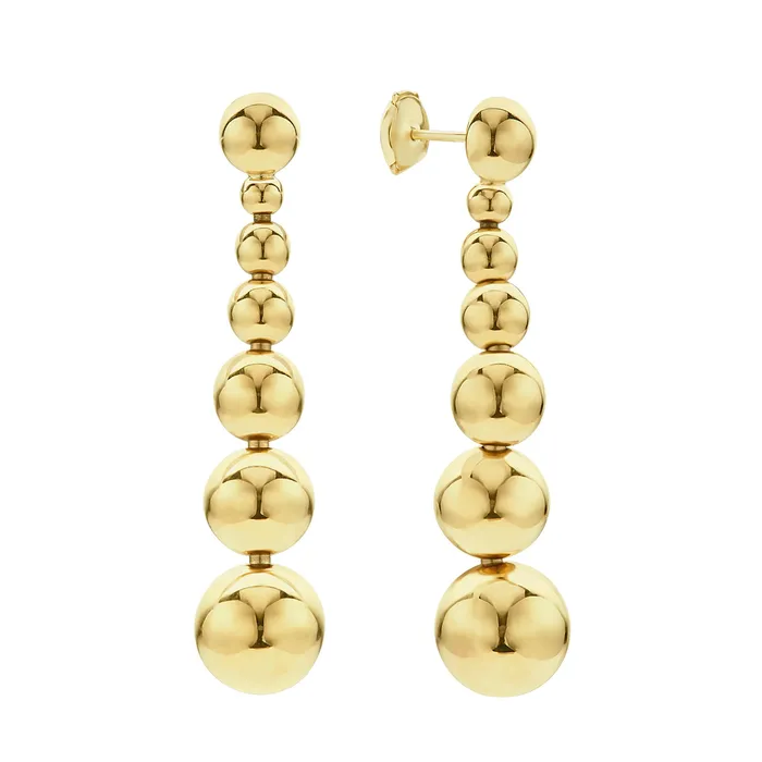 Lagos Earrings Caviar Gold Seven Graduated Bead Drop Earrings