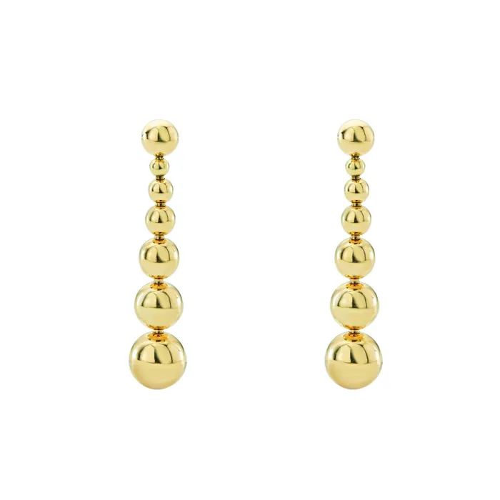Lagos Earrings Caviar Gold Seven Graduated Bead Drop Earrings