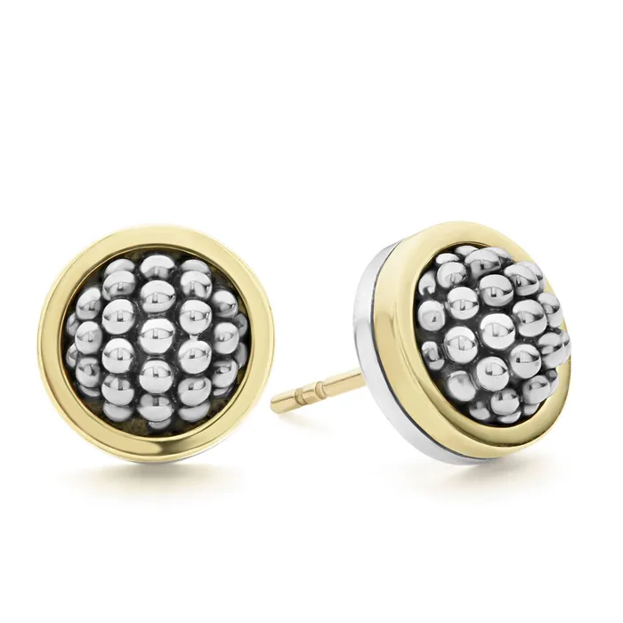 LAGOS Earrings Signature Caviar TwoTone Caviar Stud Earrings