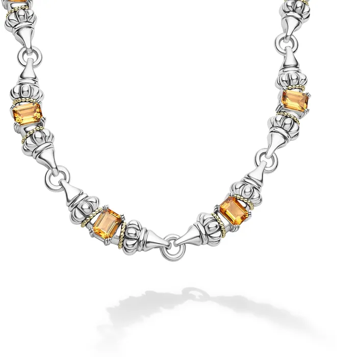 LAGOS Glacier Citrine Caviar Beaded Necklace Necklaces