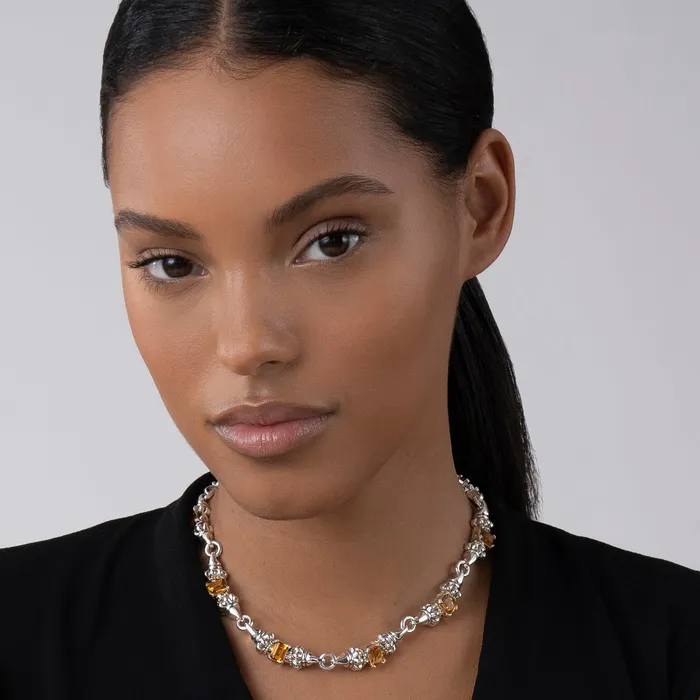 LAGOS Glacier Citrine Caviar Beaded Necklace Necklaces