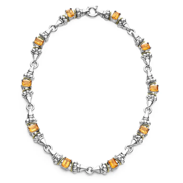 LAGOS Glacier Citrine Caviar Beaded Necklace Necklaces