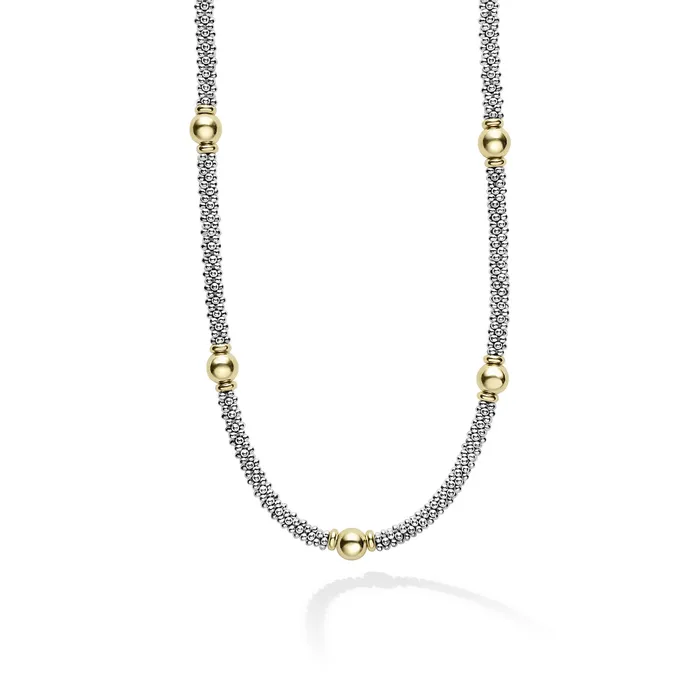 LAGOS Necklaces Signature Caviar 18K Gold Station Necklace