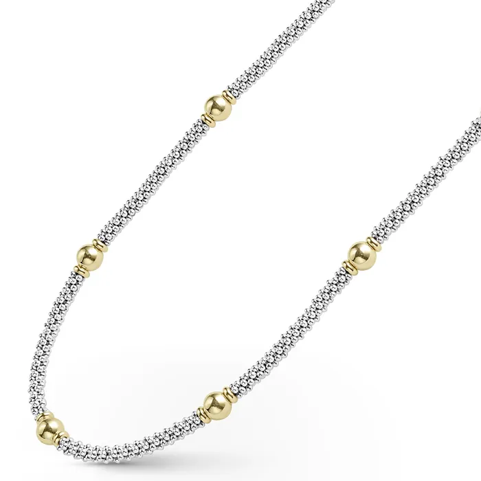 LAGOS Necklaces Signature Caviar 18K Gold Station Necklace
