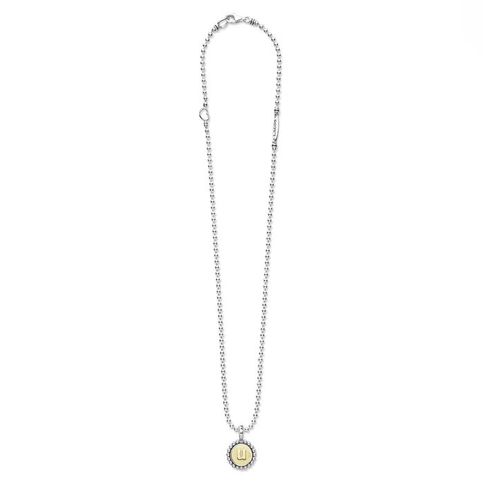 LAGOS Necklaces Signature Caviar U Initial Charm Necklace