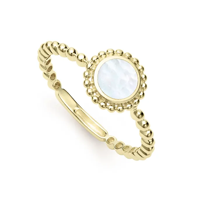 LAGOS Rings Covet Round Mother of Pearl Stacking Ring