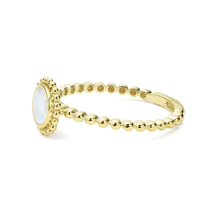 LAGOS Rings Covet Round Mother of Pearl Stacking Ring