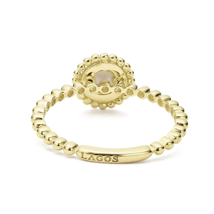 LAGOS Rings Covet Round Mother of Pearl Stacking Ring