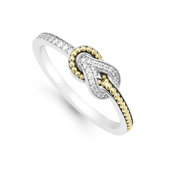 LAGOS Rings Newport Petite TwoTone Knot Diamond Ring