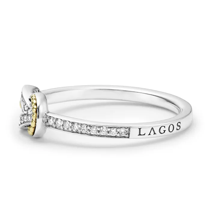LAGOS Rings Newport Petite TwoTone Knot Diamond Ring