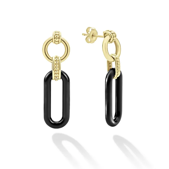 LAGOS Signature Caviar 18K Gold and Black Ceramic Link Gift Set PreStyled Sets