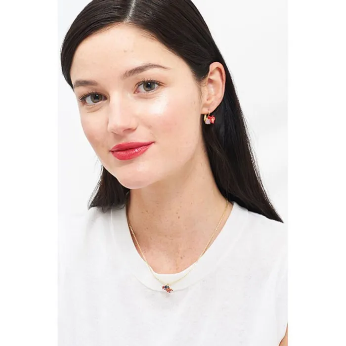 Les Nereides Necklaces Les NereidesExotic Flowers Coral Branch And Lapis Lazuli Stone Long NecklaceOne Size