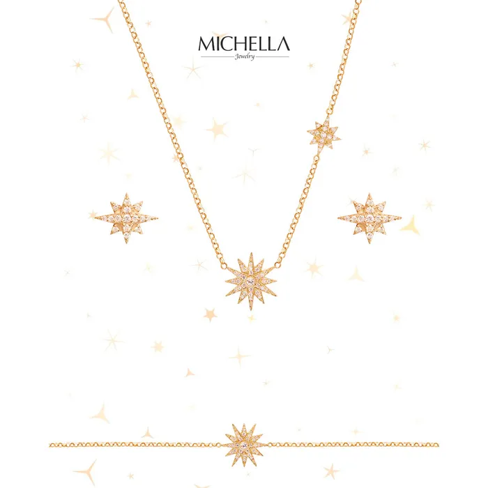 Michella 18 Ct Gold Diamond Necklace Basic Michella Necklaces