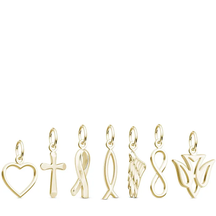 Necklaces 14k Yellow Gold Symbolic Charm For Necklace Legacy Touch