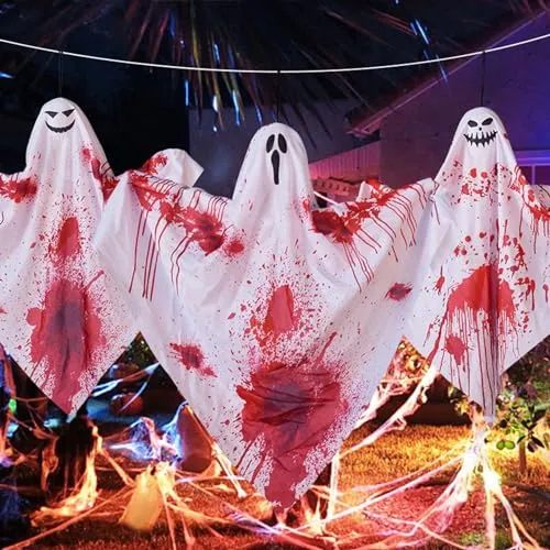 Necklaces Dropshipped via Social Commerce Network MERISHOPP Hanging Ghost Decoration Hanging Pendant for Haunted House Window Front Yard Style C
