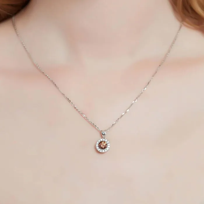 Necklaces Halo Kaleidoscope CZ Necklace in Sterling Silver BERRICLE