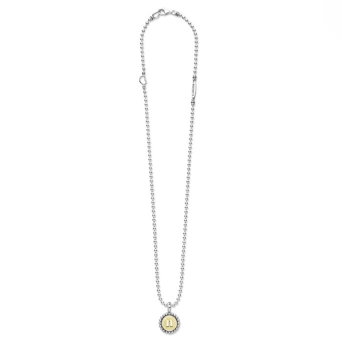 Necklaces LAGOS Signature Caviar N Initial Charm Necklace