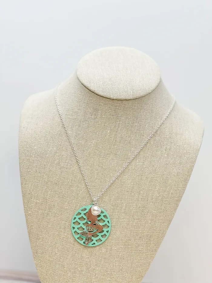 Necklaces Mermaid Charm Pendant Necklace Prep Obsessed MOA