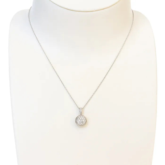 Necklaces Ouzounian Jewelry Ouzounian Necklace 18 Carat White Gold With Diamond