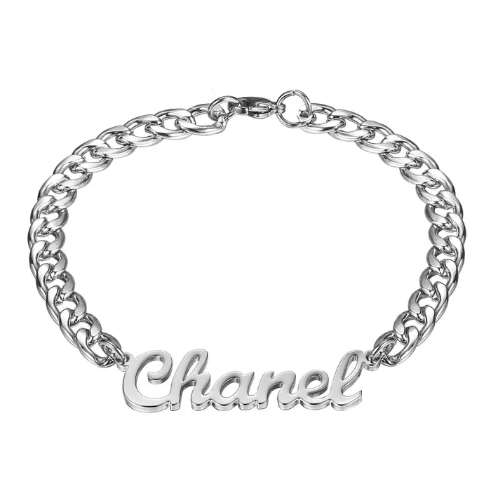 Novalico Bracelets Cursive Cuban Link Name Bracelet